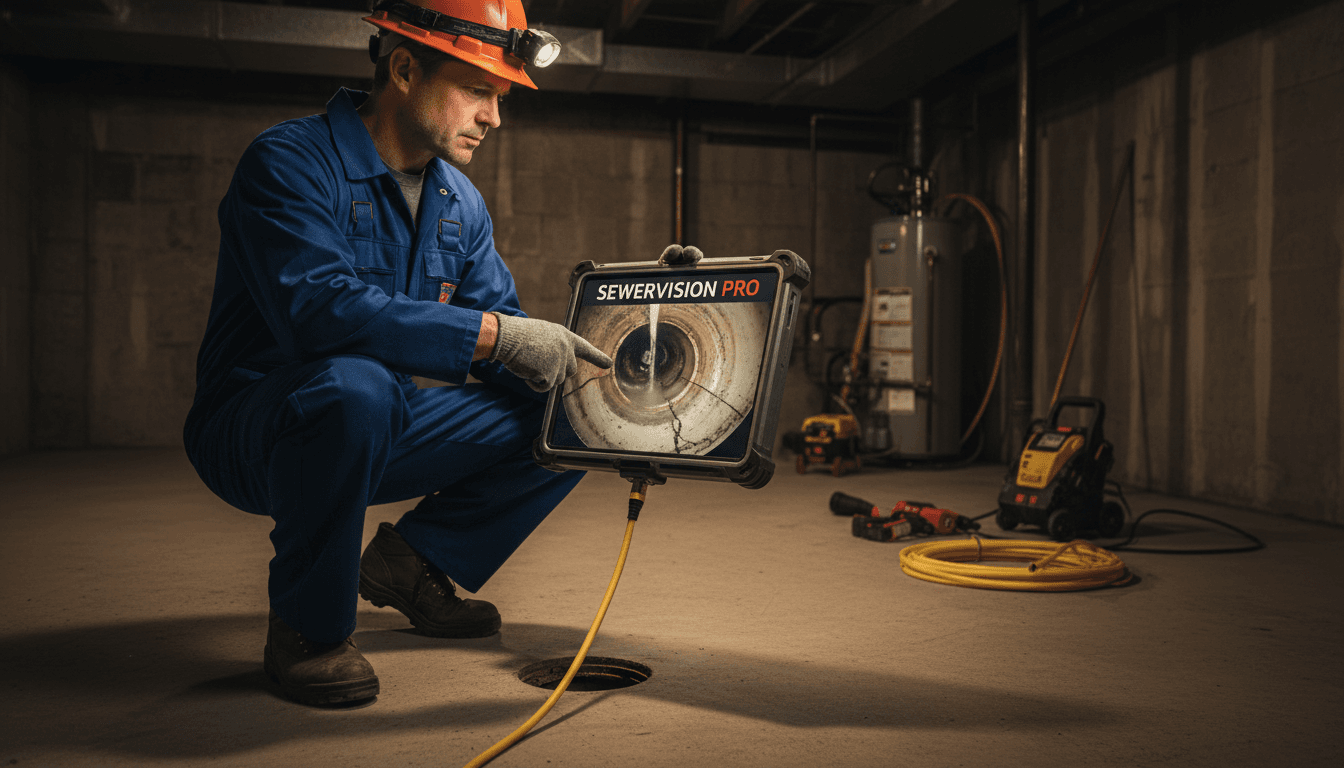 Inspecting a pipe with a sewer camera